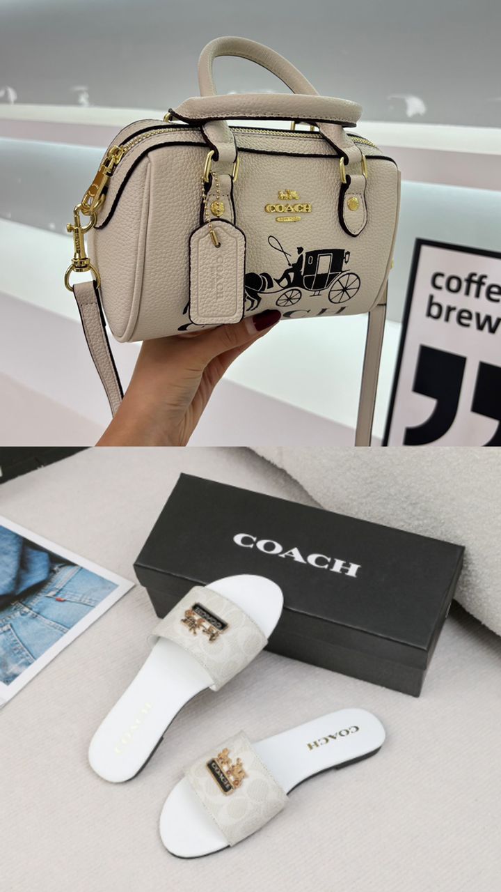 Coach Matching Bag & Sandals Set – Available in Multiple Colors