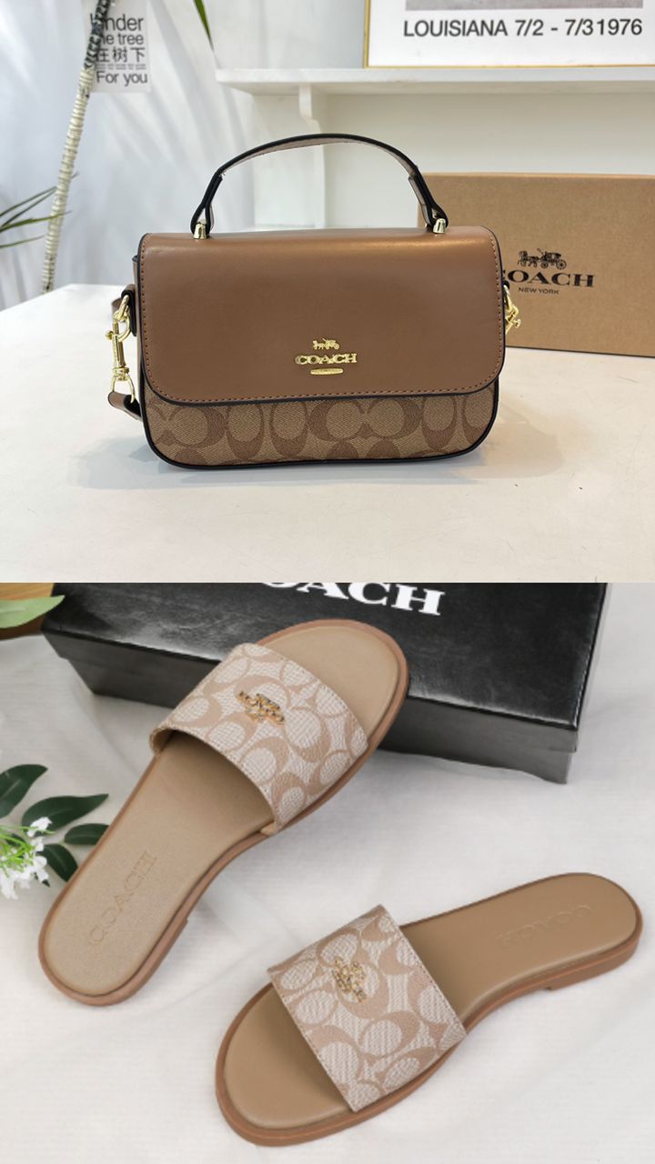 Coach Matching Bag & Sandals Set – Available in Multiple Colors