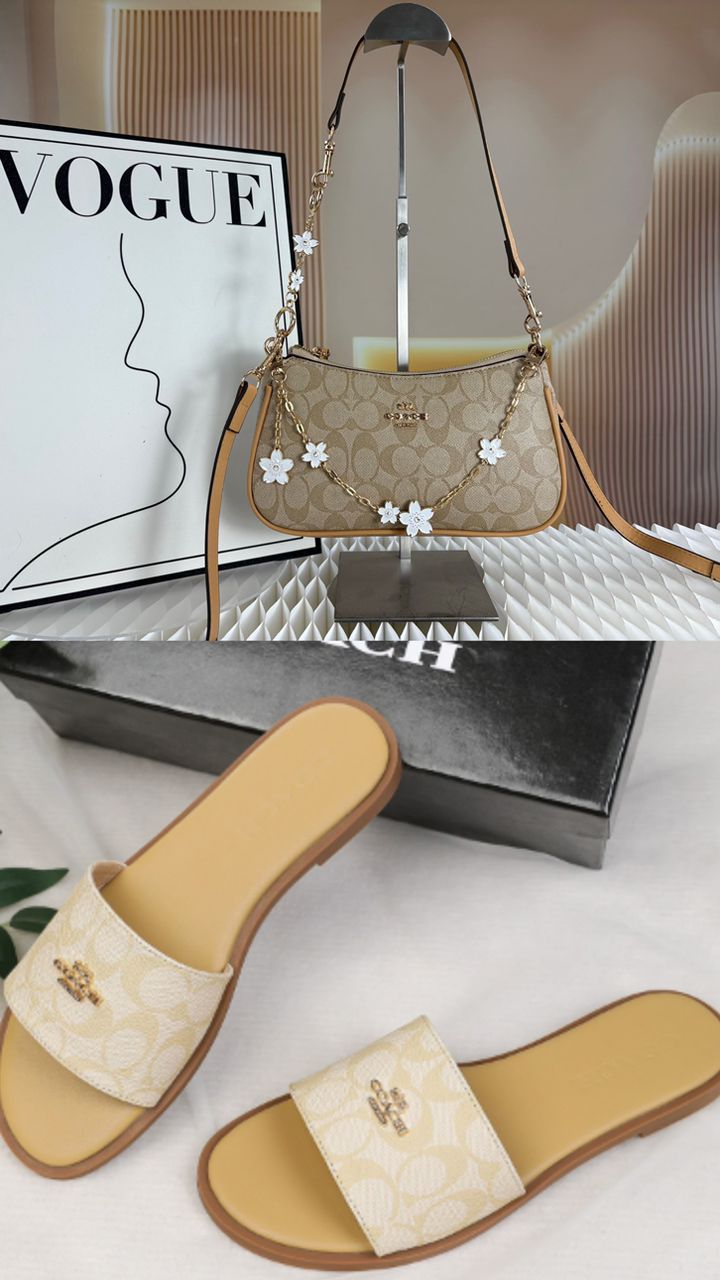 Coach Matching Bag & Sandals Set – Available in Multiple Colors