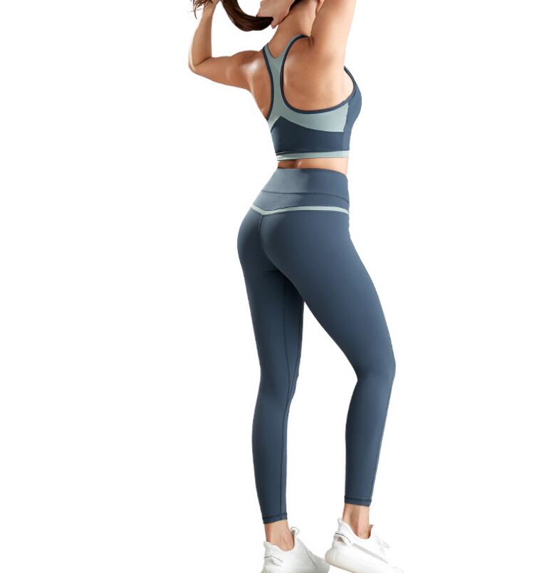 Seamless Yoga Clothes Suit Women Autumn and Winter New Knitting Hips Stretch Fitness Sports Yoga Clothes 2 Piece Set