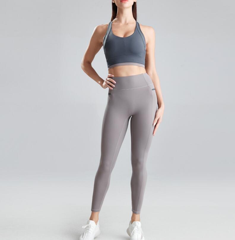 Seamless Yoga Clothes Suit Women Autumn and Winter New Knitting Hips Stretch Fitness Sports Yoga Clothes 2 Piece Set