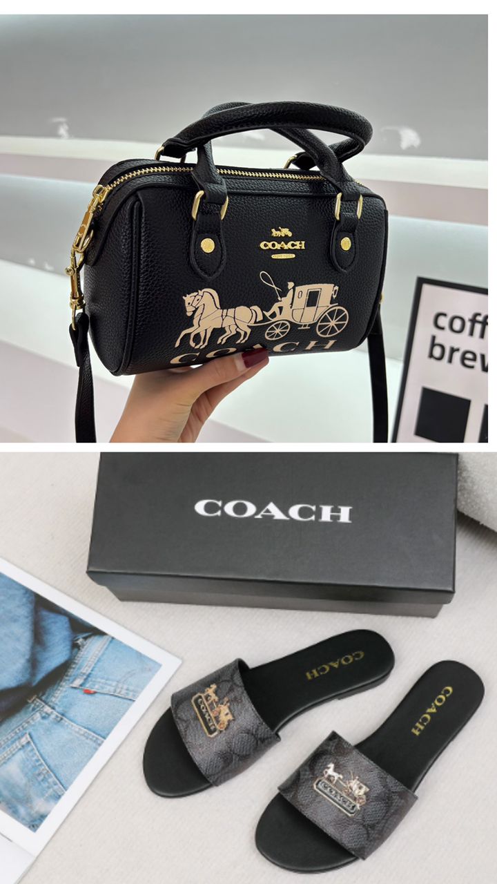 Coach Matching Bag & Sandals Set – Available in Multiple Colors
