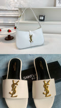 Saint Laurent YSL Monogram Hobo Bag & Mule Slides Set