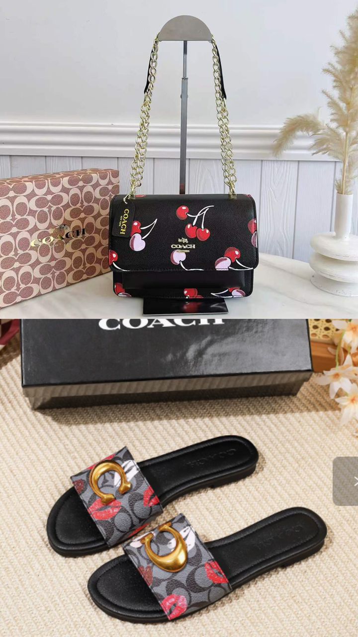 Coach Matching Bag & Sandals Set – Available in Multiple Colors