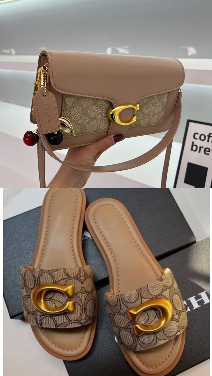 Coach Matching Bag & Sandals Set – Available in Multiple Colors