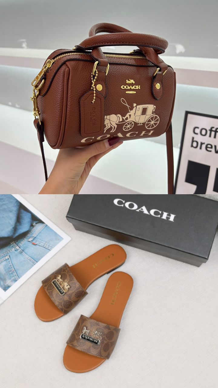 Coach Matching Bag & Sandals Set – Available in Multiple Colors