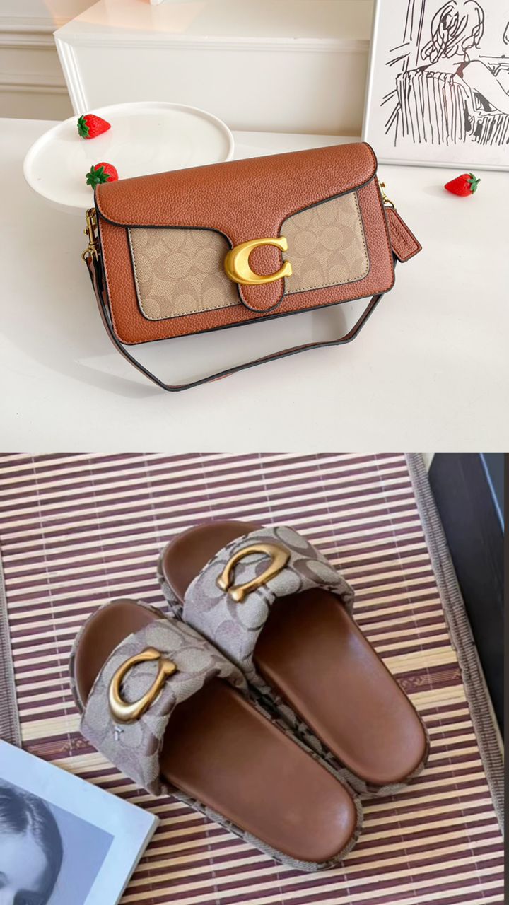 BROWN COACH BAG SET
